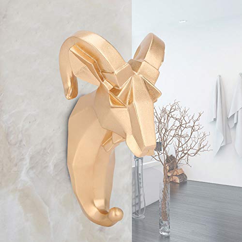 Animal Shape Resin Wall Mounted Hooks Coat Bag Hanger Clothing Hooks Hanging Racks Bathroom Wall Towel Hanging Hook Single Wall Hook Bathroom Decoration(Goat),Coat Hook