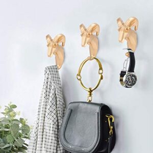 Animal Shape Resin Wall Mounted Hooks Coat Bag Hanger Clothing Hooks Hanging Racks Bathroom Wall Towel Hanging Hook Single Wall Hook Bathroom Decoration(Goat),Coat Hook