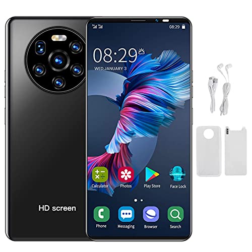 Dilwe LANDVO Mate40 pro 5.45in HD Smartphone Unlocked, Full Waterdrop Screen Phone, Unlocked Android Cell Phone, Dual Camera 2MP+5MP, 1GB+8GB, 2200mAh Battery(Black)