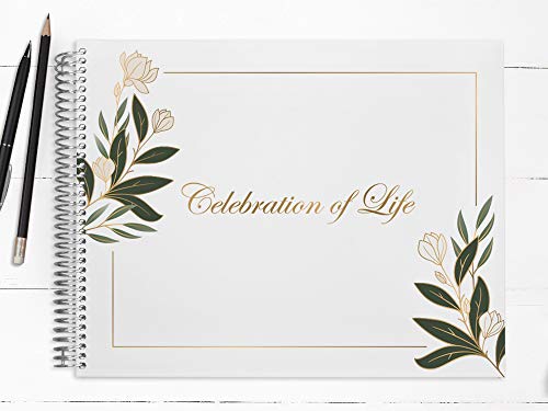 PurpleTrail Funeral Guest Book, Remembrance Book, Keepsake (Celebration of Life)