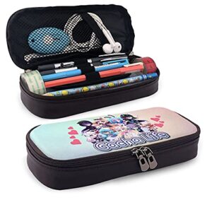 FUSTBIL Cute Large Pen Bag/Pencil Case Casual Cool Cute Student Learning Leather Custom Pencil Case Can Also Be Used As Purse Makeup Bag Fashion Pencil Case