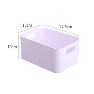 Tomppy Plastic Sundries Storage Box, Stackable Storage Basket with Built-in Handles, Desktop Clothes Toys Books Sundries Snacks Organizing Container Bin