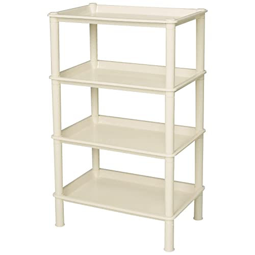 Ranmok 4-Tier Plastic Storage Rack for Kitchen,Laundry Room,Bathroom Rectangle Khaki