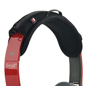 txesign universal replacement headband cushion pad cover protector compatible with ath m50x, qc 35i/35ii, qc25, solo 2/solo 3, studio 2/3 headphones (black)