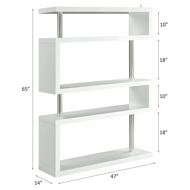 Acme Furniture Buck II Bookcase, White Finish