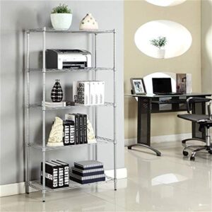 HH Building 5-Tier Wire Shelving Unit Adjustable Steel Wire Rack Shelving 5 Shelves Steel Storage Rack, Function Metal Shelves Garage Storage Shelves for Kitchen Living Room Office Garage