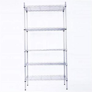 HH Building 5-Tier Wire Shelving Unit Adjustable Steel Wire Rack Shelving 5 Shelves Steel Storage Rack, Function Metal Shelves Garage Storage Shelves for Kitchen Living Room Office Garage