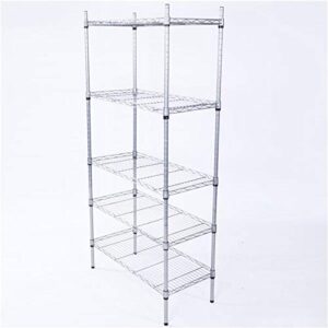 HH Building 5-Tier Wire Shelving Unit Adjustable Steel Wire Rack Shelving 5 Shelves Steel Storage Rack, Function Metal Shelves Garage Storage Shelves for Kitchen Living Room Office Garage