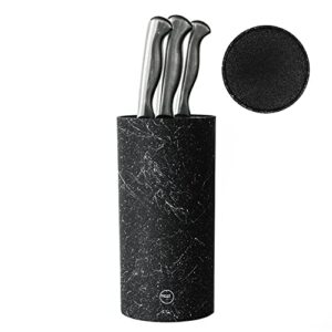 knife block set holder | useful kitchen tools knife block supplies | universal cook marble cylinder knives for chef | modern bristle kitchenware with flexi rod fit for every household's kitchen