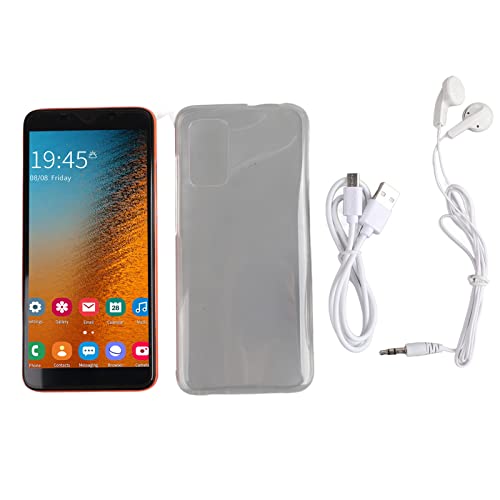 5.72in HD Full Screen Smart Phone, Note30 Plus Unlocked Smartphones, Dual Cards Dual Standby, 512MB+4GB Cell Phones, for Android 4.4.2, Support WiFi +BT+FM (Orange)