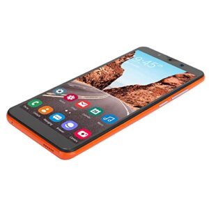 5.72in HD Full Screen Smart Phone, Note30 Plus Unlocked Smartphones, Dual Cards Dual Standby, 512MB+4GB Cell Phones, for Android 4.4.2, Support WiFi +BT+FM (Orange)