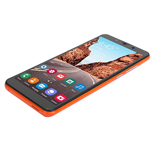 5.72in HD Full Screen Smart Phone, Note30 Plus Unlocked Smartphones, Dual Cards Dual Standby, 512MB+4GB Cell Phones, for Android 4.4.2, Support WiFi +BT+FM (Orange)