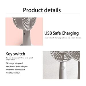 Handheld Fan with Magnetic Base, Mini Personal Fan with 2200mAh Battery, 3 Speed with 2-8 Hours Operated Portable Fan, Mini/Micro USB Rechargeable Fan for Kids, Grils, Woman and Man, for Summer Travel Outdoor