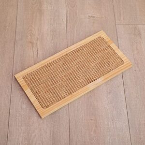 Cat Scratcher Pad Wooden Cat Scratching Board with Durable Sisal Mat, Wall Mounted or Floor Use, Cat Scratch Pad Board Cat Scratching Post for Indoor Cat Kitten, Protect Furniture from Cat Scratching