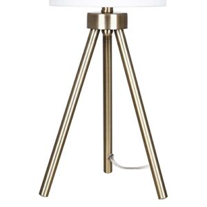 Catalina Lighting 22967-001 Mid-Century Modern Tripod Table Lamp, LED Bulb Included, 19", Antique Brass