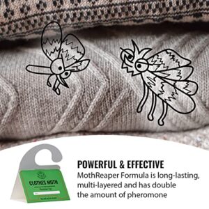 Clothing Moth Trap 12 Pack with Pheromones Prime, Clothes Moth Trap with Lure for Closets, Carpet, Moth Treatment and Prevention