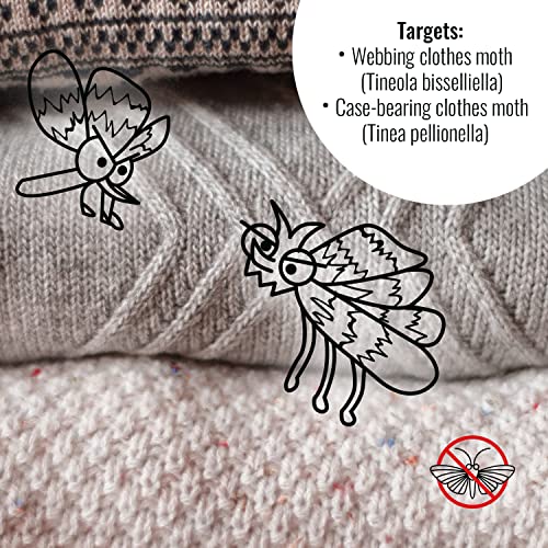 Clothing Moth Trap 12 Pack with Pheromones Prime, Clothes Moth Trap with Lure for Closets, Carpet, Moth Treatment and Prevention