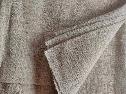 Hemp Handwoven Fabric by Planet Green-400 GSM Natural Color, Handloom Hemp Fabric, Sustainable Himalayan Hemp Fabric, Bulk Price, Width 75 cm and Length 1 Meter