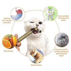 ELOPAW 3 Pack Silvervine Sticks Cat Toys for Indoor Cats Interactive Silvervine for Cats Catnip Toys for Indoor Cats Chew Toy for Cat Teeth Cleaning Kitten Teething