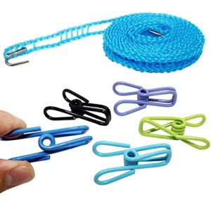 multipurpose clothes pins，portable clothesline,metal clip assorted colors utility clips (mixed colors 20pcs)