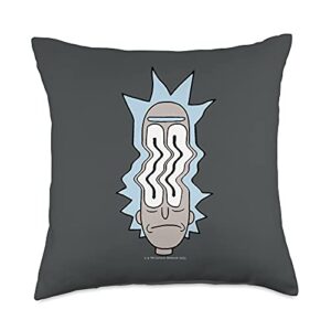 rick and morty rick waves throw pillow, 18x18, multicolor