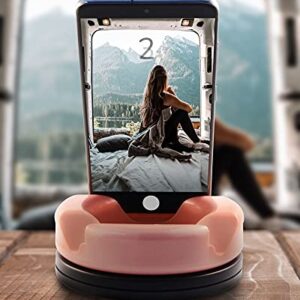 GoDonut Glazed 360 Swivel Phone Stand - Portable Mount Accessory for Travel, Nightstand or Desk- Compatible with Tablet, iPhone & Most Smartphones – Black