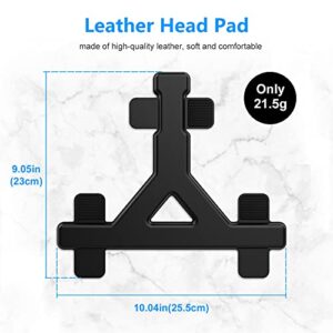 AMVR Head Back Foam Padding, Soft Leather Pad for Meta Quest 2 VR Headset Head Strap Accessories(Black)