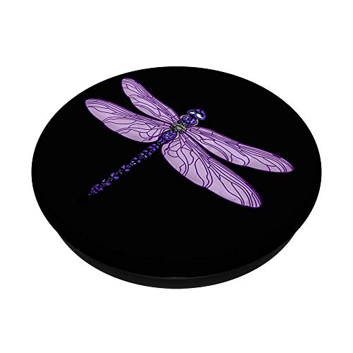 Dragonfly Violet And Purple Watercolor Nature Insect Bug Art PopSockets Swappable PopGrip