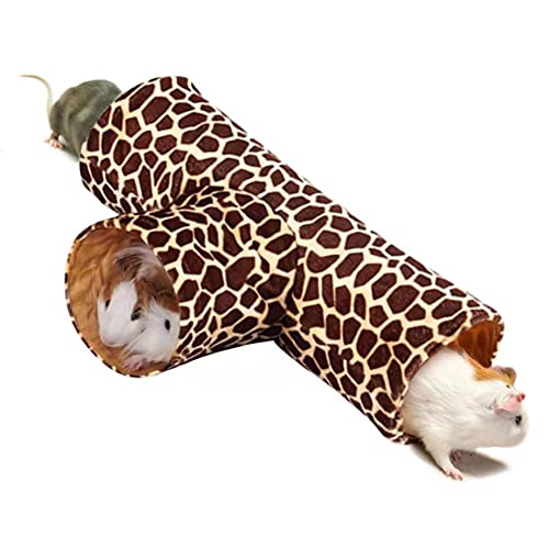 LEFTSTARER Guinea Pig Tunnel Guinea Pig Hideout Collapsible 3 Way Tunnel Tubes Toy for Ferret Hedgehog Chinchillas Mice Rat Rabbit