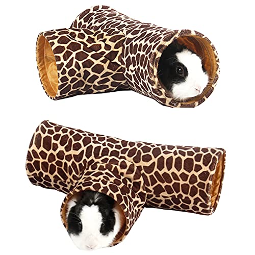 LEFTSTARER Guinea Pig Tunnel Guinea Pig Hideout Collapsible 3 Way Tunnel Tubes Toy for Ferret Hedgehog Chinchillas Mice Rat Rabbit