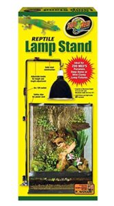 small 10-20 gallon reptile lamp stand - includes attached dbdpet pro-tip guide | keep your reptile's lights safe by hanging them above the cage!