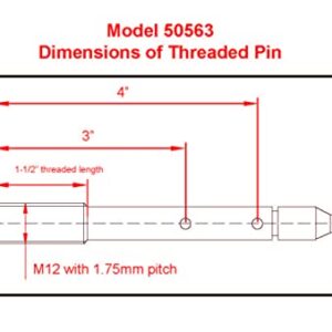 MAXXHAUL 50563 Threaded Hitch Locking Pin 50025 Bike Rack