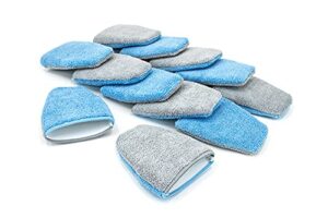 [saver mitt] coating applicator fingertip mitt with barrier layer (5 in. x 4 in.) blue/gray - 12 pack