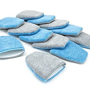 [Saver Mitt] Coating Applicator Fingertip Mitt with Barrier Layer (5 in. x 4 in.) Blue/Gray - 12 pack