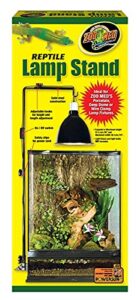 zoomed large 30-40 gallon reptile lamp stand - includes attached dbdpet pro-tip guide | keep your reptile's lights safe by hanging them above the cage!