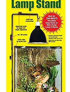 Zoomed Large 30-40 Gallon Reptile Lamp Stand - Includes Attached DBDPet Pro-Tip Guide | Keep Your Reptile's Lights Safe by Hanging Them Above The cage!