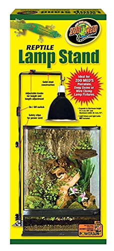 Zoomed Large 30-40 Gallon Reptile Lamp Stand - Includes Attached DBDPet Pro-Tip Guide | Keep Your Reptile's Lights Safe by Hanging Them Above The cage!