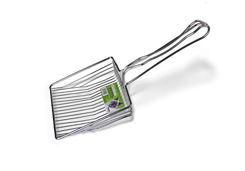 Van Ness Pets EZ Sift Stainless Steel Cat Litter Scoop, Heavy Duty, Reduces Dust