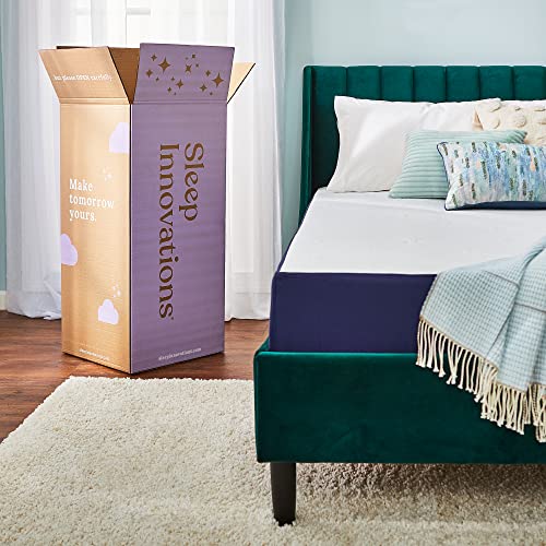 Sleep Innovations Quinn 10 Inch Stay Fresh Cooling Gel Memory Foam Mattress with Freshness Protector and Cool Quilted Cover, Queen Size, Bed in a Box, Medium Support