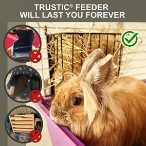 Hay Feeder for Rabbit, Guinea Pig, Bunny, Chinchilla, Heavy Duty Metal Rack Hay Holder - 7.3x4.3x6.7 inch