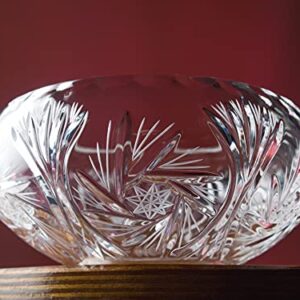 Bowl - Hand Cut Crystal - Glass - 4.6 Diameter - for - Candies - Nuts - Chocolate - Small - Made in Europe - By Barski, Clear