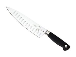 mercer culinary genesis 8-inch granton edge chef's knife with saya cover