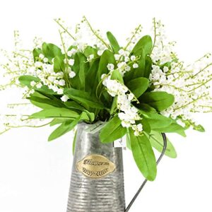 artificial white faux flowers floral stems plant picks berry blossom tall fall plant outdoor floral arrangement decoration crafts home decor holiday wedding parties 8packs(lily of valley white flower)