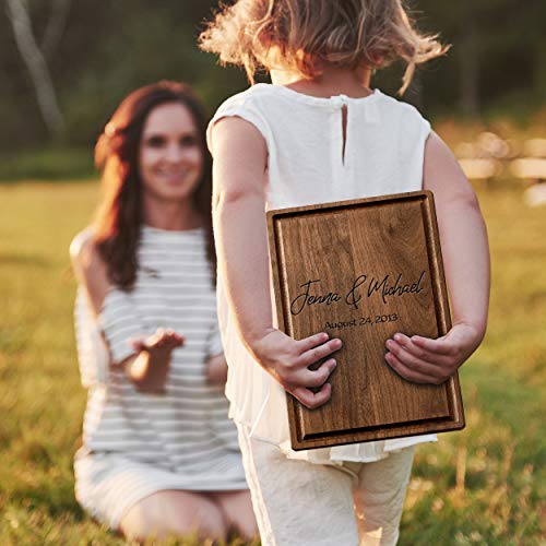 Personalized Walnut Cutting Board with Coasters, Mineral Oil and Gift Wrap Available - Customize Your Own Chopping Board Made in USA (Design 16, 3. Walnut 17"x11")