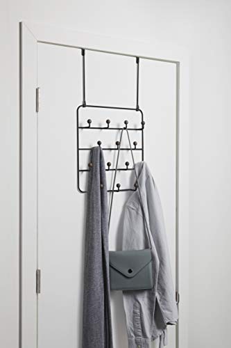 Umbra Estique Multi Over The Door Organizer Hooks, Black/Walnut