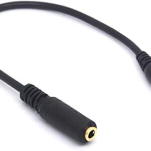 PIIHUSW 2.5mm Male to 3.5mm Female Cable Headphone Audio Converter 4 Poles Stereo Adapter(20cm)