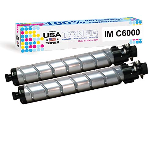 MADE IN USA TONER Compatible Replacement for Ricoh IM C4500 IM C5500 IM C6000 842279- (Black, 2 Pack)