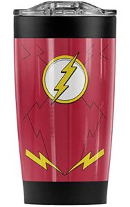 logovision the flash flash uniform stainless steel tumbler 20 oz coffee travel mug/cup, vacuum insulated & double wall with leakproof sliding lid | great for hot drinks and cold beverages