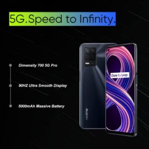 realme 8 5G Mobile Phone, Sim Free Unlocked Smartphone with Dimensity 700 5G Processor, 90Hz Ultra Smooth Display, 5000mAh Massive Battery, 48MP Nightscape Camera, Dual Sim, NFC, 4+64GB