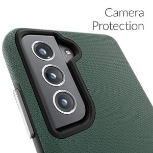 Crave Dual Guard for Samsung Galaxy S21 FE Case, Shockproof Protection Dual Layer Case for Samsung Galaxy S21 FE, S21 FE 5G - Forest Green